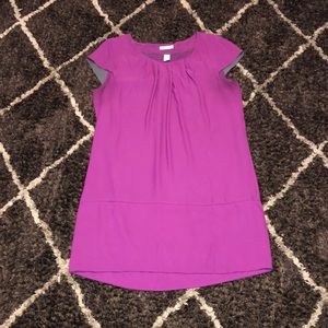 Short Sleeve Magenta Dress
